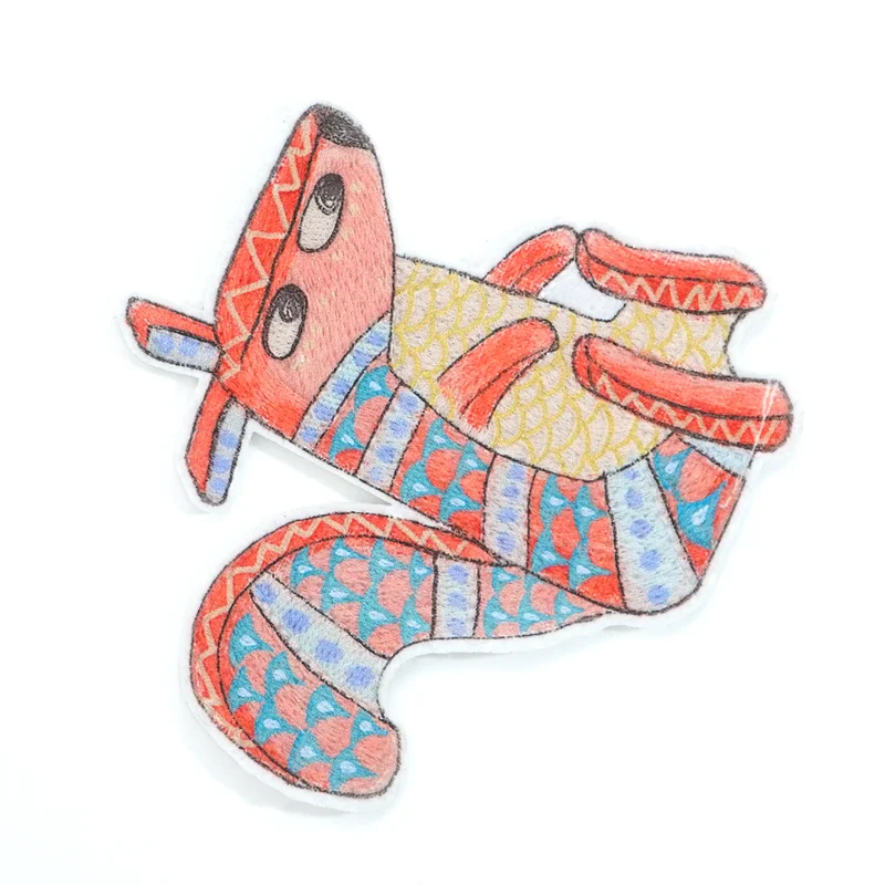 卡通松鼠刺绣喷印组合徽章 - 图片 2