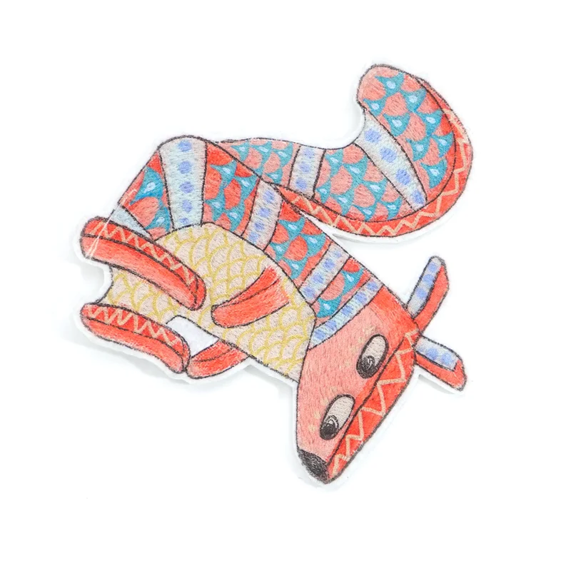 卡通松鼠刺绣喷印组合徽章 - 图片 3