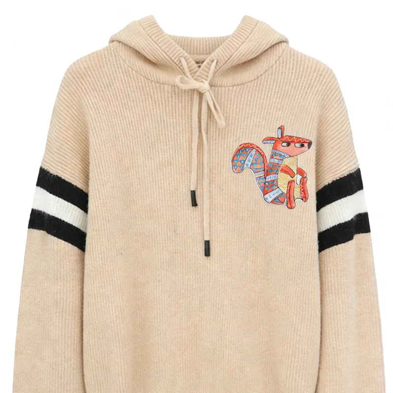 卡通松鼠刺绣喷印组合徽章 - 图片 5