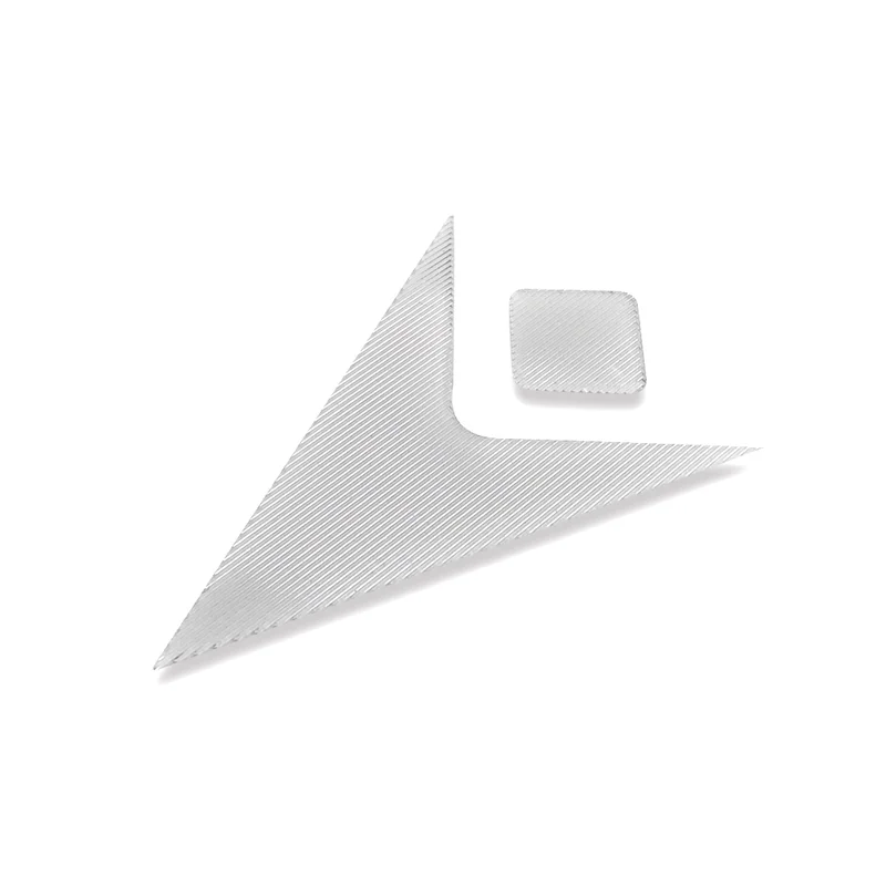 银色金属质感 TPU 几何橡胶标 - 图片 4