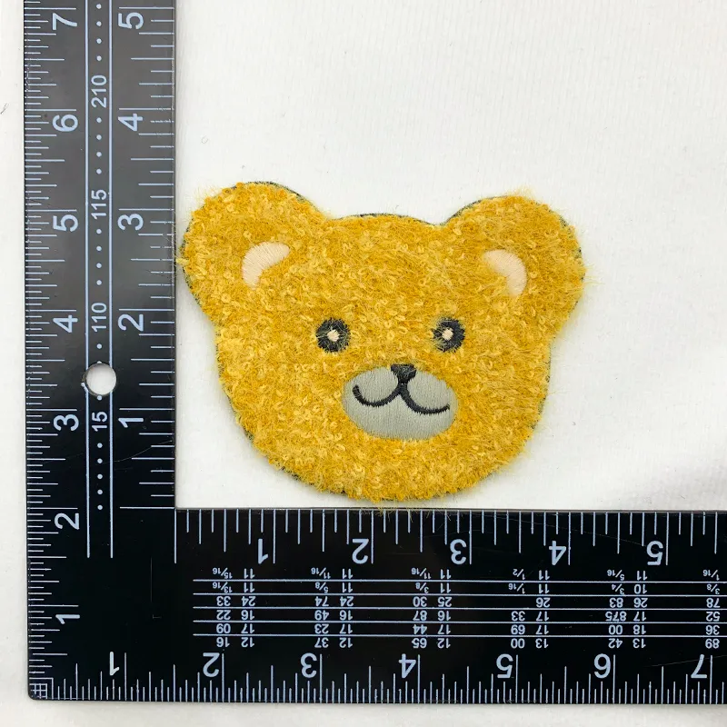 可爱卡通小熊款雪尼尔刺绣标 - 图片 2