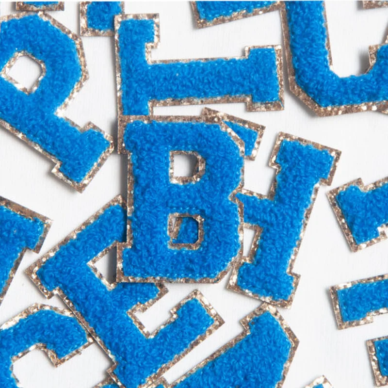 26件装雪尼尔闪粉金边字母标 - 图片 3