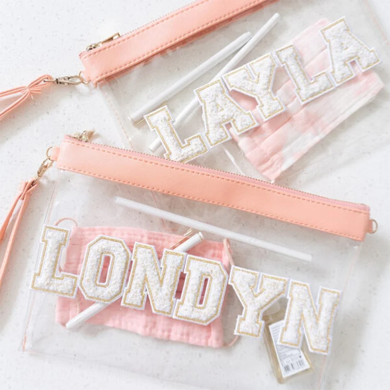 26件装雪尼尔闪粉金边字母标 - 图片 5