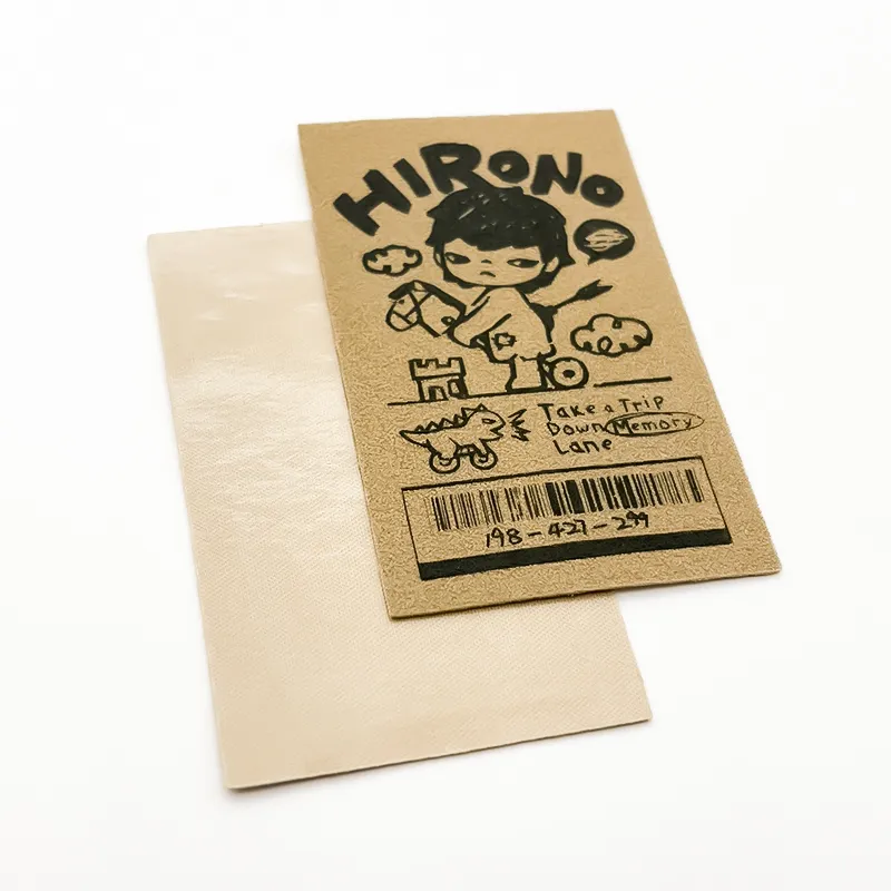 趣味黑色印花黄色皮革标 - 图片 3