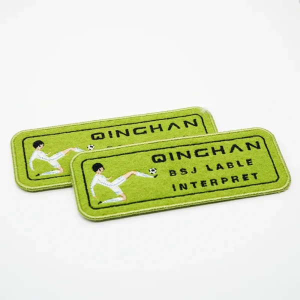 刺绣标-绿色足球场景带文字款 - 图片 2