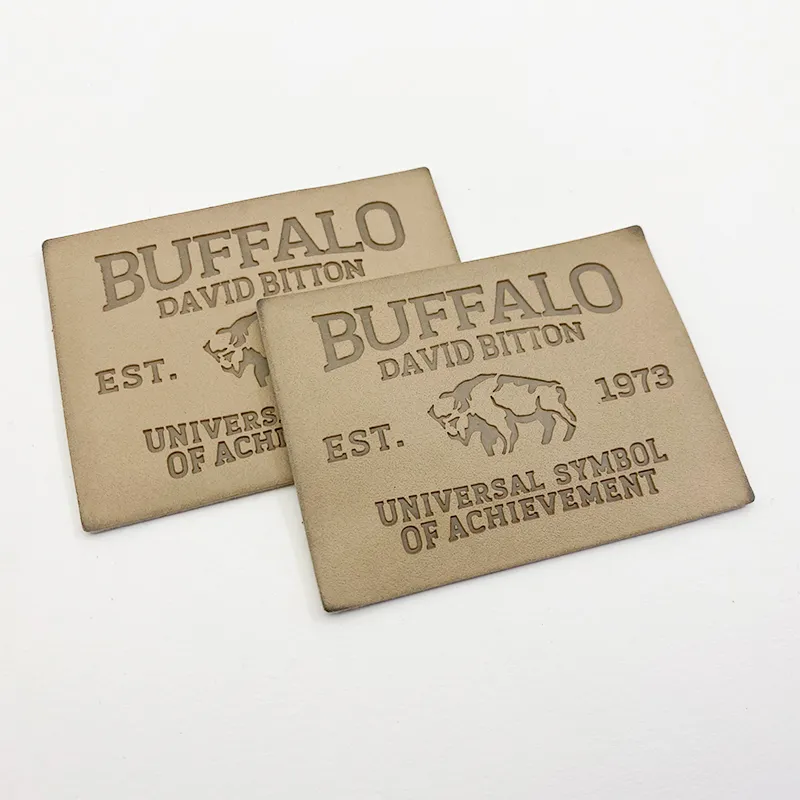 浅棕色压印装饰皮标 - 图片 3