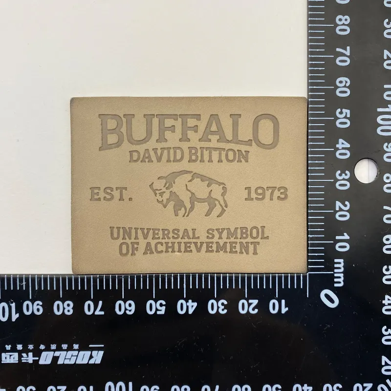 浅棕色压印装饰皮标 - 图片 5