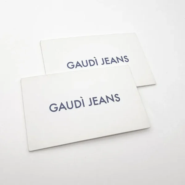 印花白色仿皮标 - 图片 2