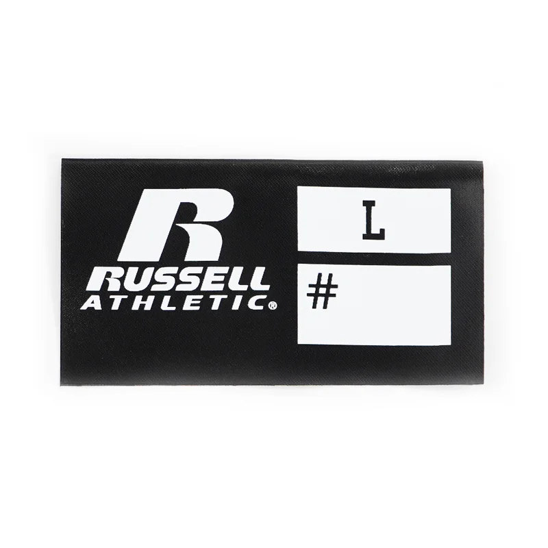 带尺寸和护理信息的丝印织唛颈标