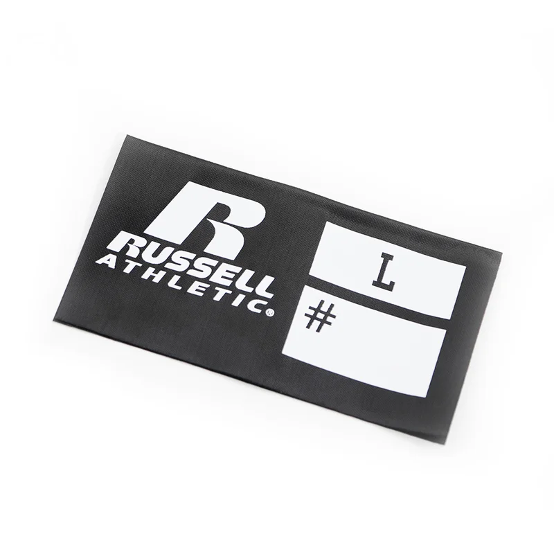 带尺寸和护理信息的丝印织唛颈标 - 图片 2