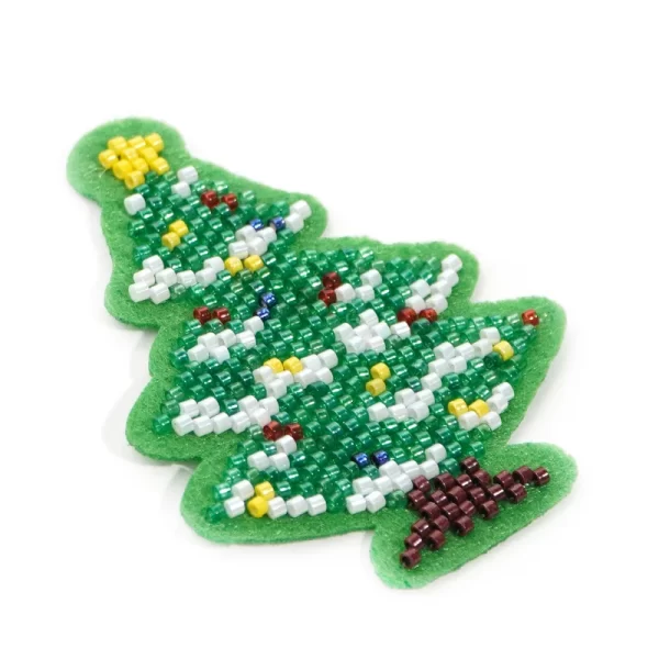 Christmas Bead Embroidery Patch-2
