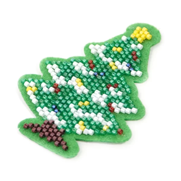 Christmas Bead Embroidery Patch-3