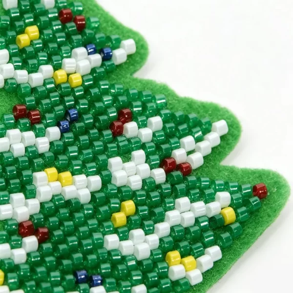 Christmas Bead Embroidery Patch-4