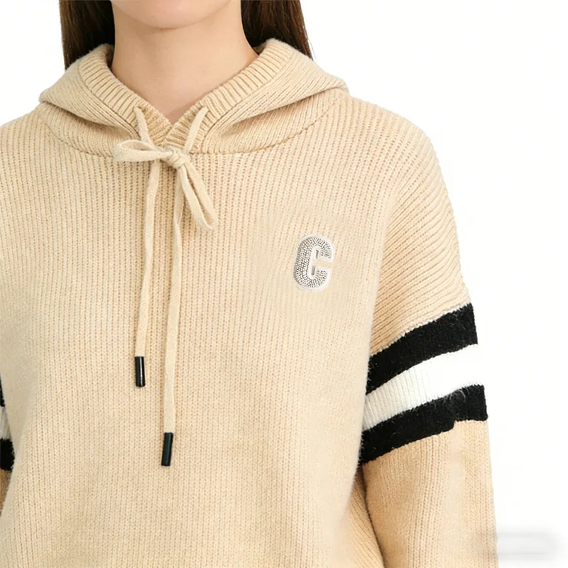 字母 C 牙刷绣徽章辅料 米白银撞色学院风服饰装饰贴 - 图片 5