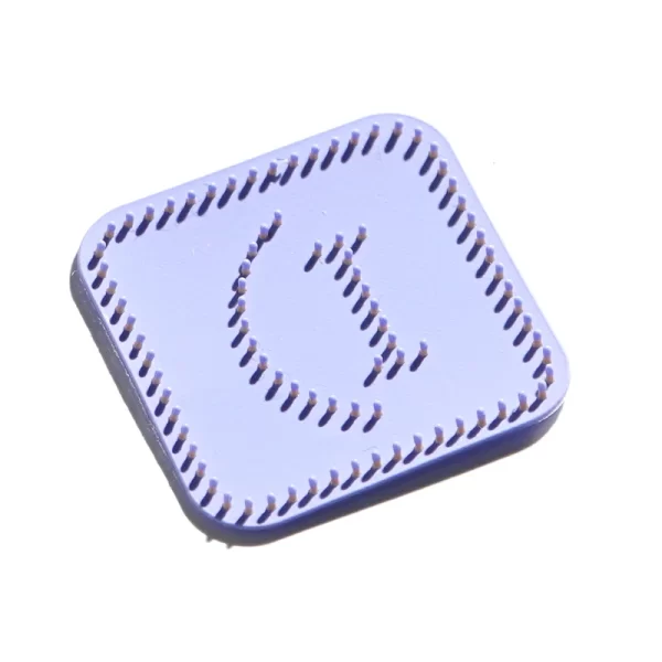 Light Purple Two-Tone Toothbrush Silicone Dot Logo Patch-1