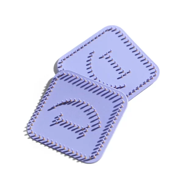Light Purple Two-Tone Toothbrush Silicone Dot Logo Patch-3