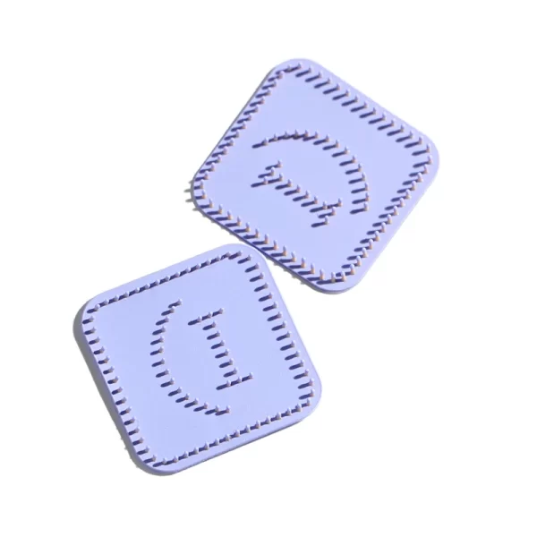 Light Purple Two-Tone Toothbrush Silicone Dot Logo Patch-4