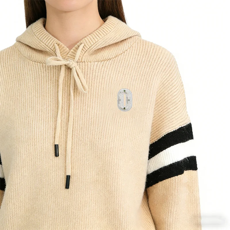 数字 “0” 米白重工珠子绣装饰贴 法式复古轻奢风服饰 - 图片 6