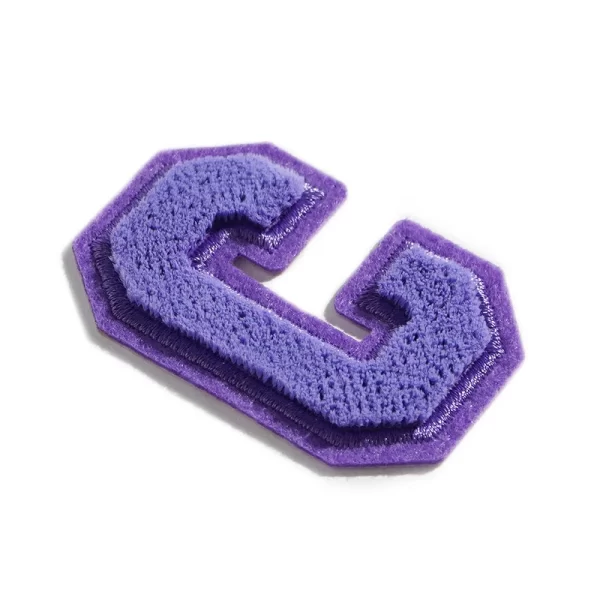 Purple Letter C Toothbrush Embroidered Patch-2