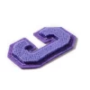 Purple Letter C Toothbrush Embroidered Patch-3
