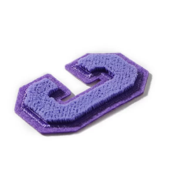 Purple Letter C Toothbrush Embroidered Patch-3