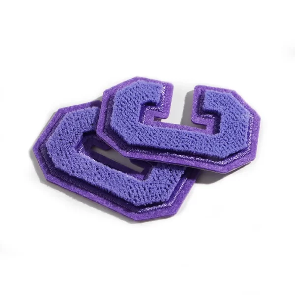 Purple Letter C Toothbrush Embroidered Patch-4