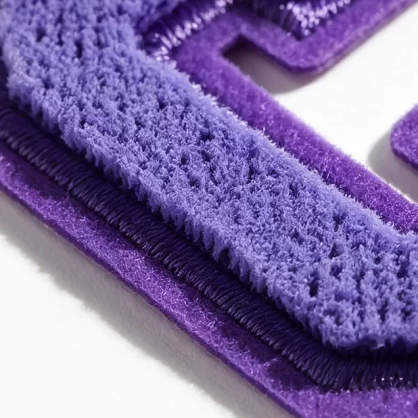 Purple Letter C Toothbrush Embroidered Patch-5