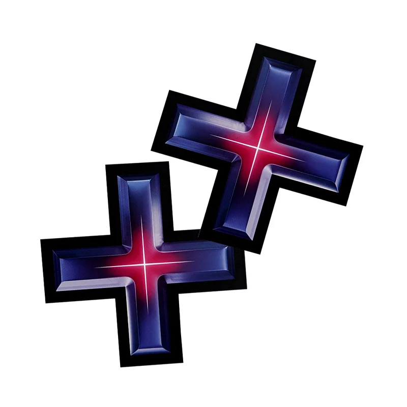 科技风 3D 效果 “X” 字母 2D 烫画标 机能风服饰热转印装饰标 - 图片 2